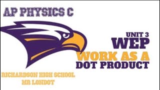 AP Physics C - Unit 3 - WEP - Work as a Dot Product