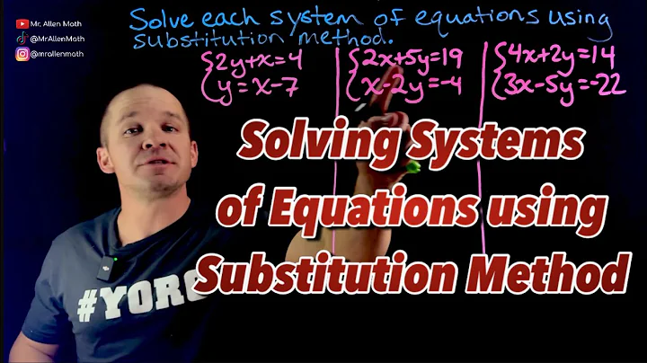 Solving Systems of Linear Equations using Substitution Method