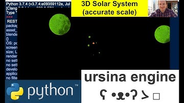 Python tutorial: accurate scale 3D Solar System - part 4