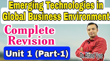 Emerging Technologies in Global Business Environment | MBA 4 Sem | AKTU | Unit 1