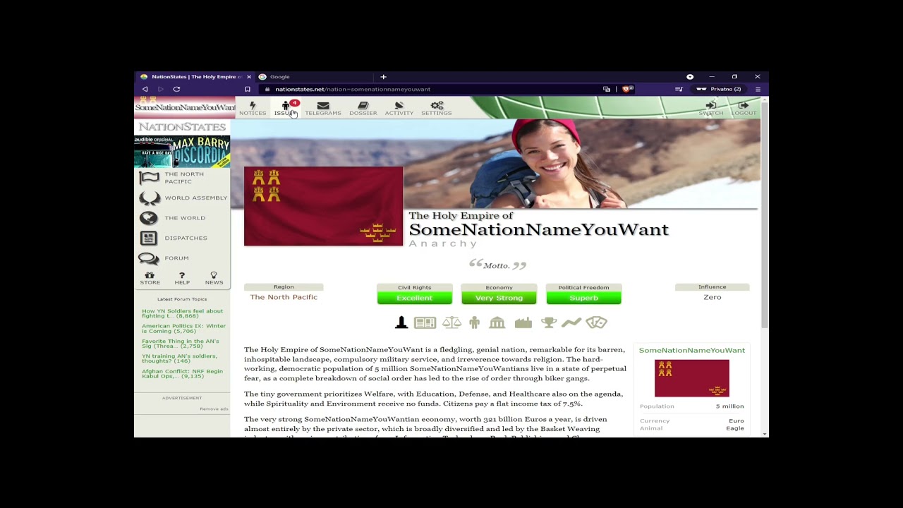 A tutorial for NationStates.net.