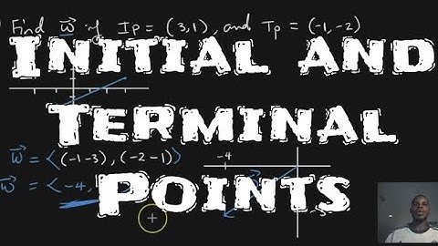 Vectors | Using initial and terminal points to determine vectors