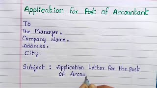Application Letter for the Post of Accountant | Job Application Letter | Accountant screenshot 4