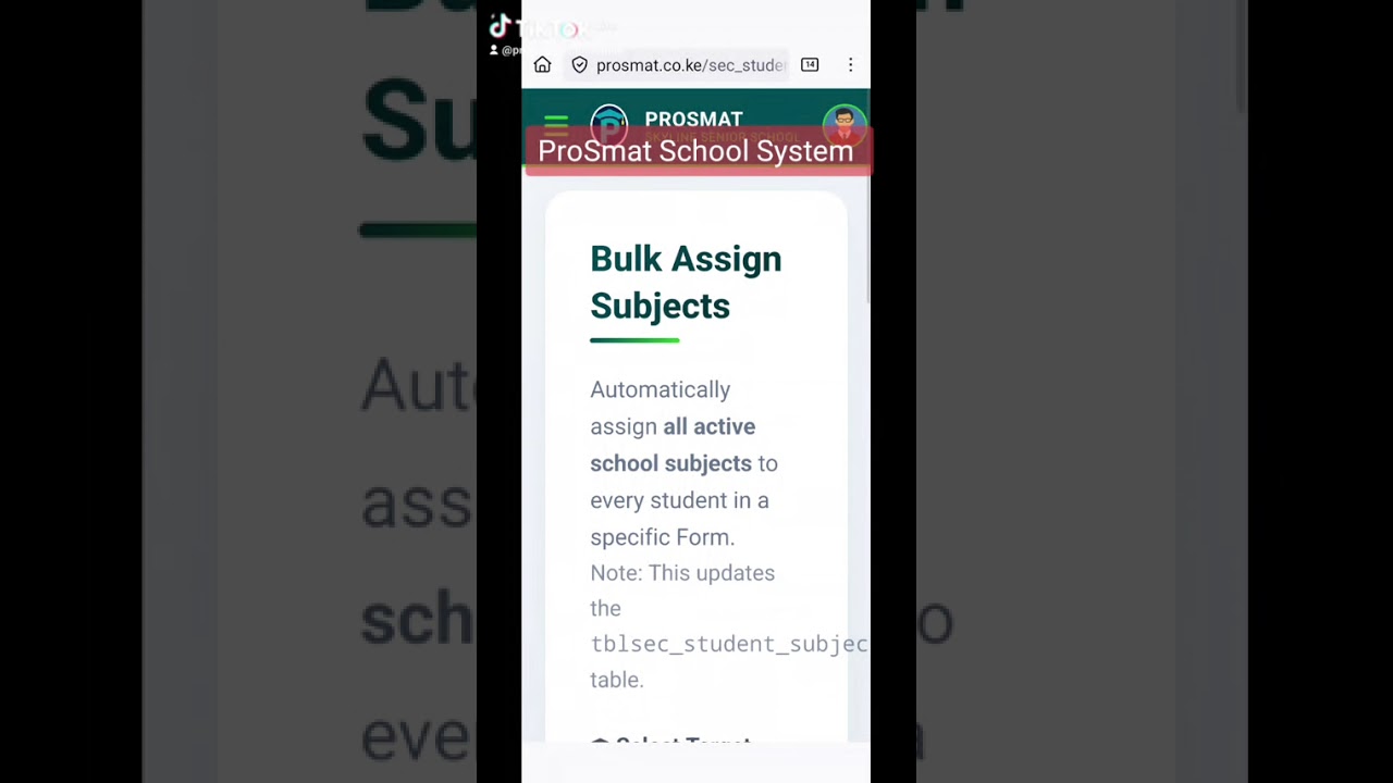 ProSmat School System - Switching from 844 to Senior School 