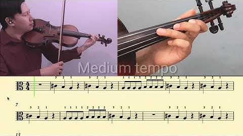 Hot Cros Buns. Play Along. Essential Elements For Strings Viola Book 2 no 76