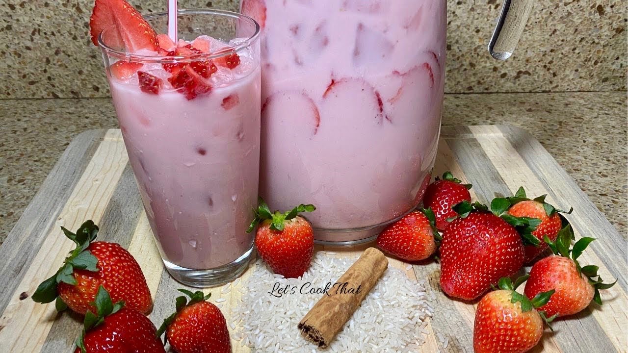 HOW TO MAKE HORCHATA DE FRESA | STRAWBERRY HORCHATA | STEP BY STEP - YouTube