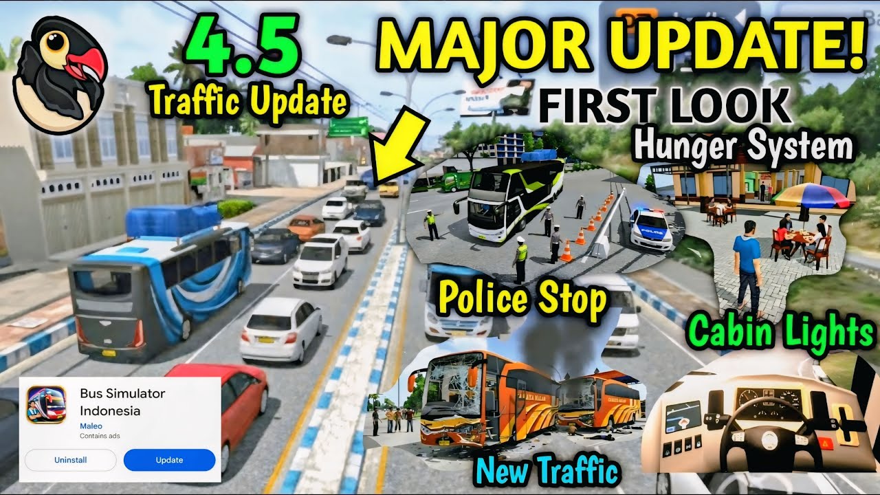 Обновление Bus Simulator Indonesia 4.5: новые возможности, подробности и игровой процесс от Maleo