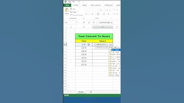 Years Convert to Hours Trick work in a Second #exceltips #excel #exceltricks #shorts