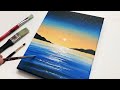 Acrylic Painting | Sunset Landscape Painting | Acrylic Painting Easy Step by Step