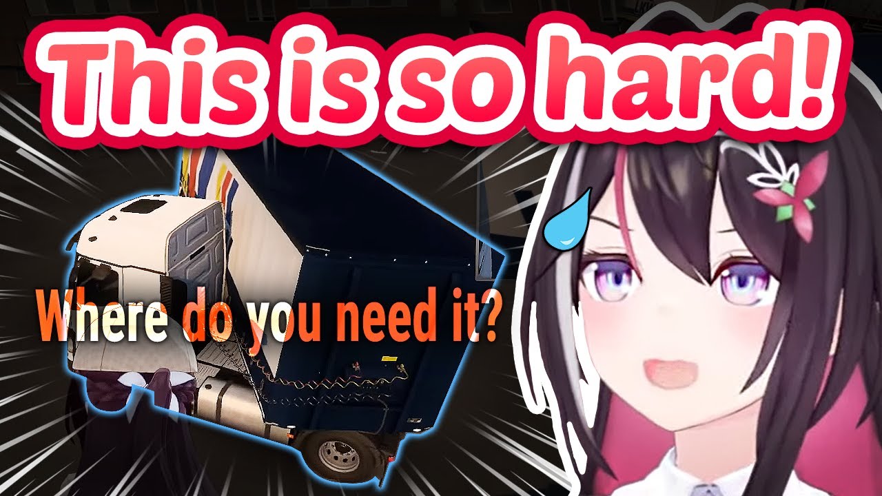 AZKi Uses *MAX* Brain Power To Park The Trailer In ETS2 【ENG