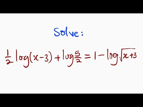 Nice Logarithmic Equation