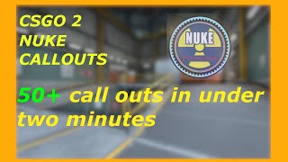 Counter Strike 2:   Nuke 50 CALLOUTS in UNDER TWO MINUTES (2023)