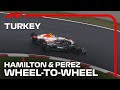 Hamilton & Perez’s Wheel-To-Wheel Battle | Turkish Grand Prix 2021