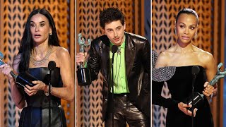 2025 SAG Awards Highlights: Timothée Chalamet, Demi Moore, and Shocking Wins!