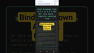 bind Dropdown asp.net mvc|asp.net core mvc interview questions and answers|