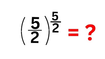 A Nice Math Problem (5/2)^5/2=? | Calculators Not Allowed | Quick Trick!!!