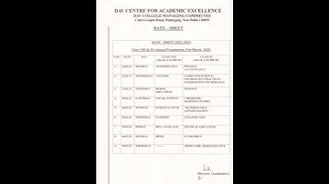 ||DAV Class 8 Annual Examination Datesheet 2022- 23||DAV Class 11 datesheet 🔥2022-23