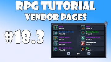 #18.3 Unity RPG Tutorial - Vendor pages