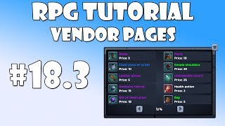 #18.3 Unity RPG Tutorial - Vendor pages