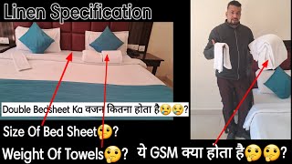 Housekeeping Linen Size | Housekeeping Linen Specification | Weight - TPI - GSM की फुल Knoweledge|