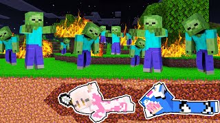 MOMON DAN ATUN BERTAHAN DARI SERANGAN ZOMBIE APOCALYPSE ft @BANGJBLOX