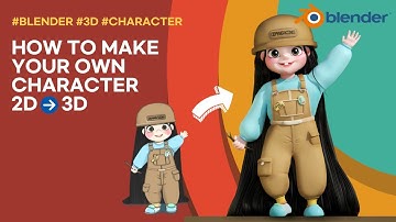 [Timelapse]  Making 3D Character With Blender / 블렌더로 나만의 2D캐릭터를 3D캐릭터로 만들기! -땅킹(DDangking)