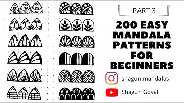 200 Easy Mandala Patterns for beginners Part 3 | Mandala Art
