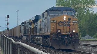 CSX eastbound fast coal train marion Ohio