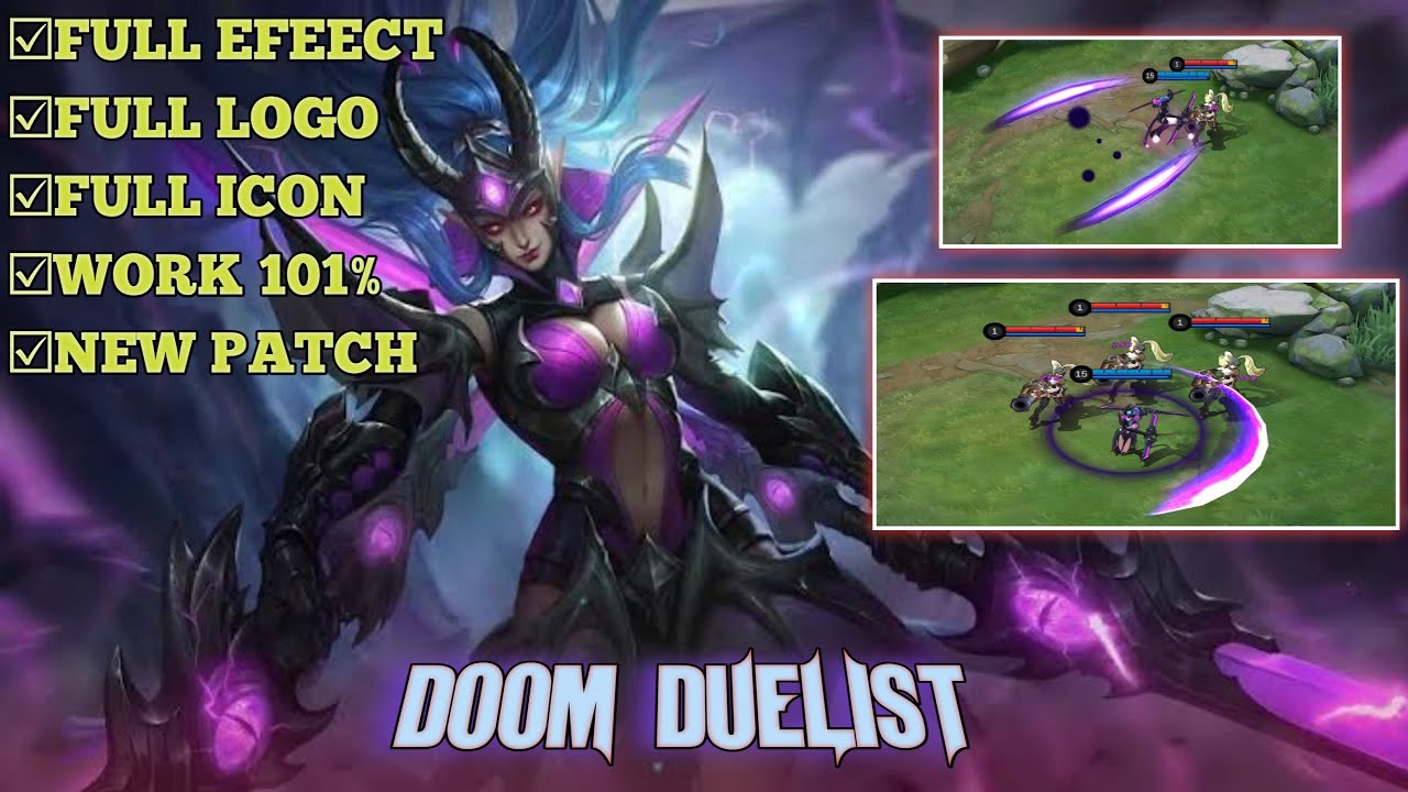 KARINA DOOM DUELIST EPIC SKIN SCRIPT | FULL EFFECTS WITH FRAME | MOBILE