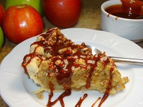 Apple Crumb Pie with Caramel on Top