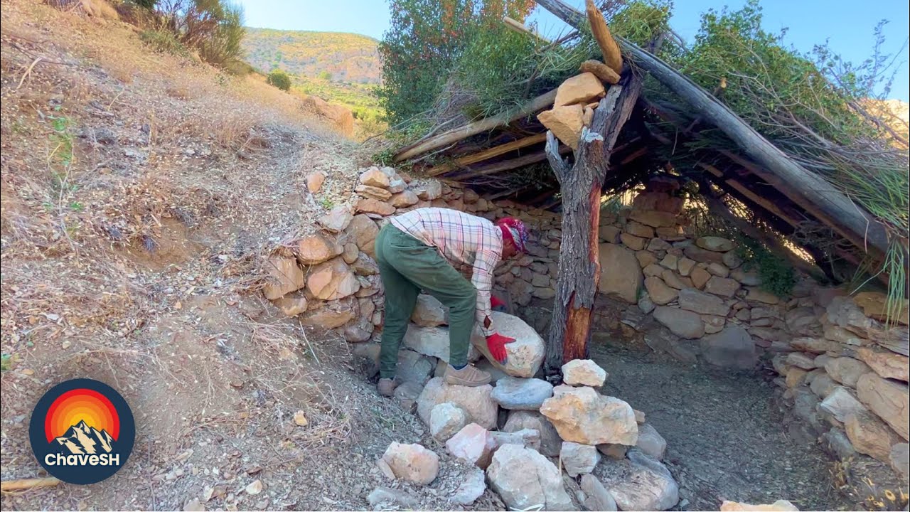 The most attractive part of building a stone house for a nomadic village man | nomadic life : PART12