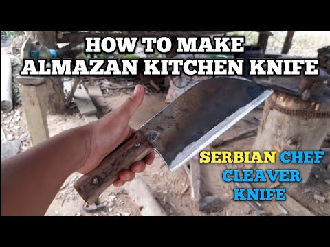 HOW TO MAKE ALMAZAN KITCHEN KNIFE INSPIRED - DIY CHEF'S CLEAVER  KNIFE  PALAWAN PHILIPPINES