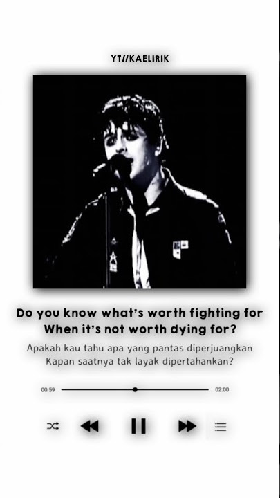 Green Day - '21 Guns' ( Lirik Terjemahan ) #lyrics #greenday #shorts