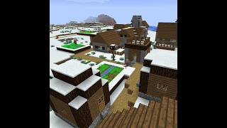 Minecraft Snowy Village Ambience Peaceful Winter Survival Atmosphere (4K)