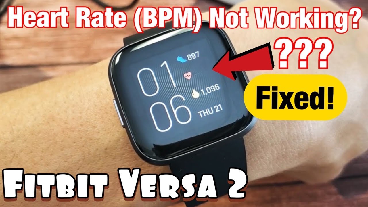 heart rate not showing on fitbit versa