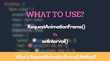 Working with requestAnimationFrame() Method For Animations