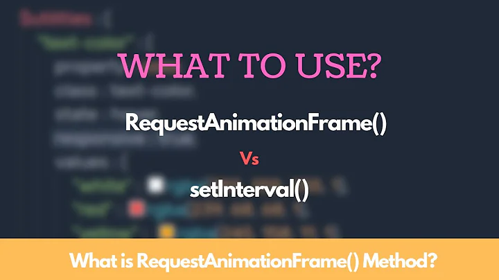 Working with requestAnimationFrame() Method For Animations