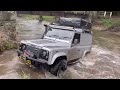 Green laning in mid Wales  with Timeless overland tours. Defender Discovery Surf