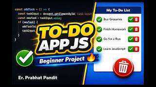 👉 JavaScript To-Do App Project 🔥 | Beginner Friendly + SweetAlert2 (Step-by-Step) #javascriptproject
