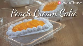 PEACH CREAM CAKE IN A TUB/ WITH COSTING OF INGREDIENTS