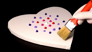 How to draw a heart in 5 minutes / step by step picture / acrylic painting