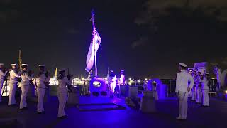 Rim of the Pacific 2022 | HMAS Canberra ceremonial sunset