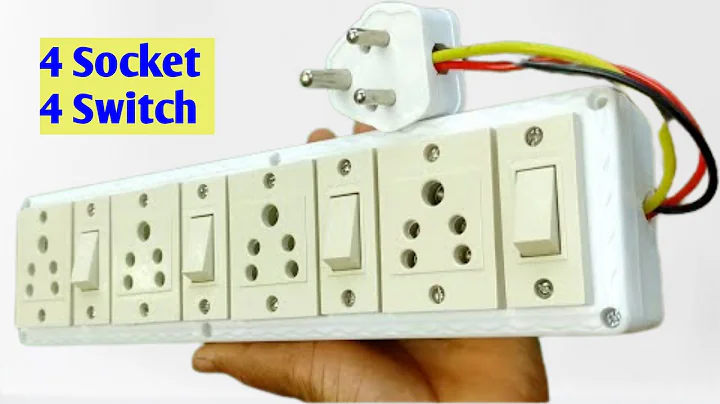 How to Make an extension box || 4 Sockets+4Swithes box wiring || Tending Extension box wiring ||
