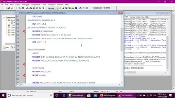 PROGRAMA 6, INCREMENTO DE UNA VARIABLE A 8 LEDS