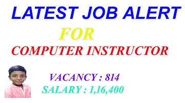 TAMIL NADU COMPUTER TEACHER VACANCY ||  COMPUTER INSTRUCTOR POST  || B.ED TEACHERS