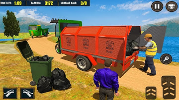 Tuk Tuk Rickshaw Garbage Truck - Garbage Rickshaw Simulator - Android Gameplay Free HD