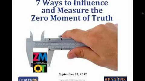 7 Ways to Influence and Measure The Zero Moment of Truth