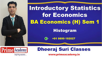 Histograms | Introductory Statistics For Economics | Eco (H) Semester 1, UGCF, Delhi University