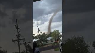 Tornado Passing Close to a Residential Area
