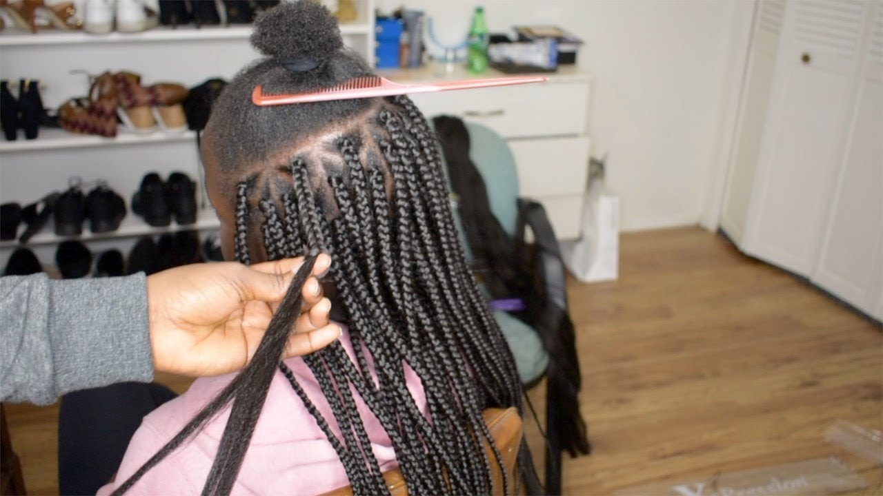 Featured image of post Medium Knotless Box Braids Mid Back : *feed in / knotless braids, add $50.